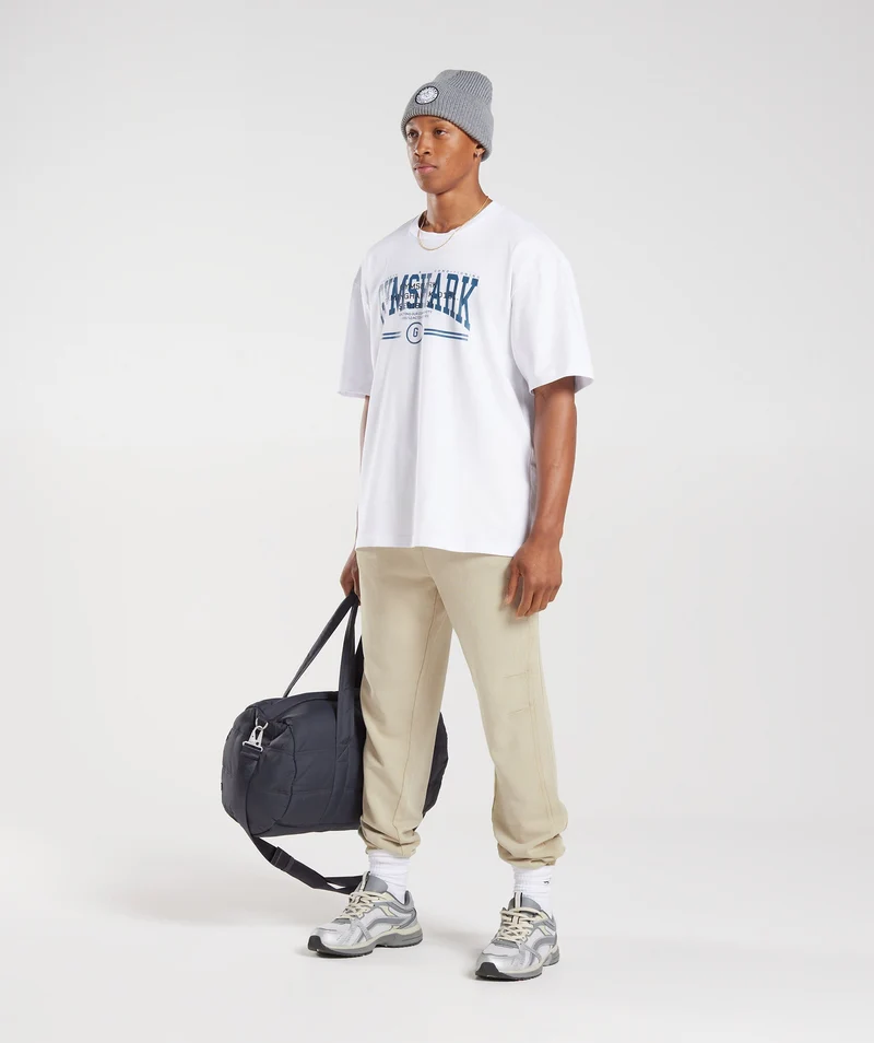 Gymshark Collegiate Oversized T-Shirt - White