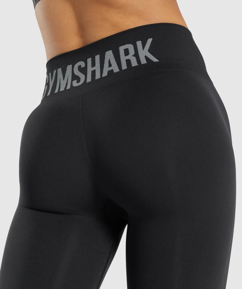 Gymshark Fit Seamless Mid Rise Leggings - Black