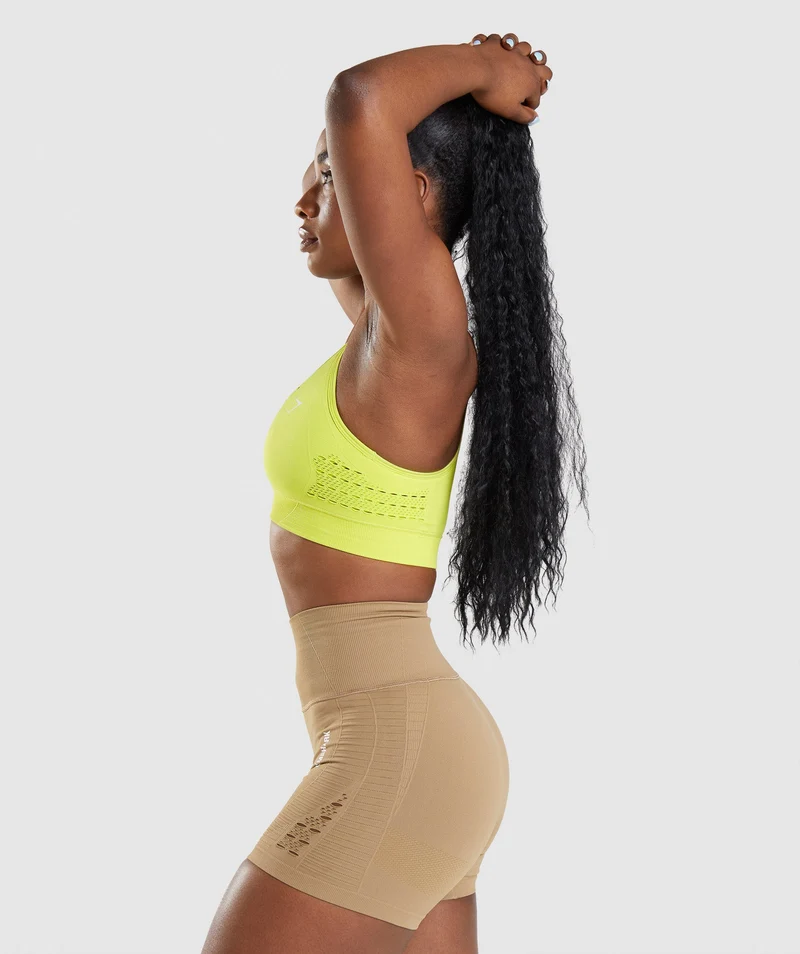 Gymshark Energy Seamless Sports Bra - Glitch Yellow