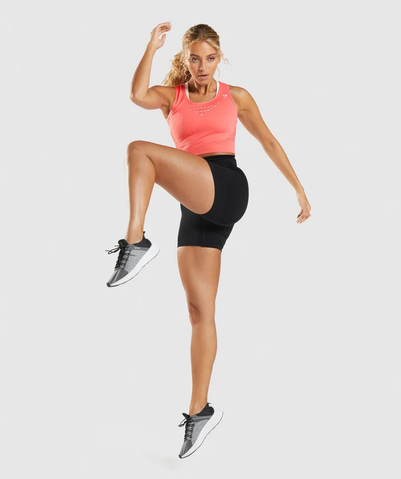 Gymshark Energy Seamless Crop Top - Polka Pink