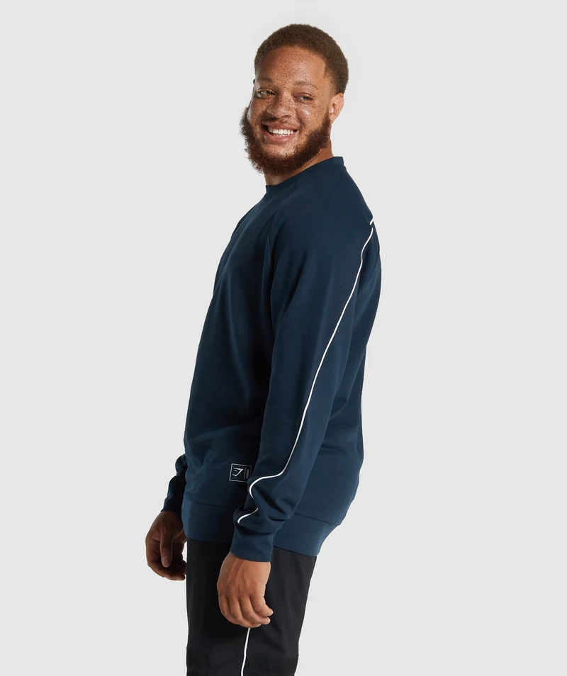 Gymshark Recess Crew Sweatshirt - Navy