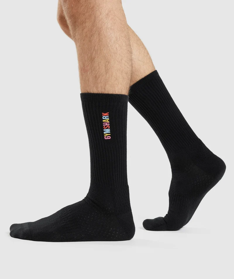 Gymshark Sundae Crew Socks - Black