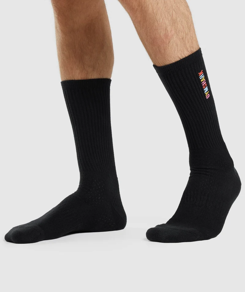 Gymshark Sundae Crew Socks - Black