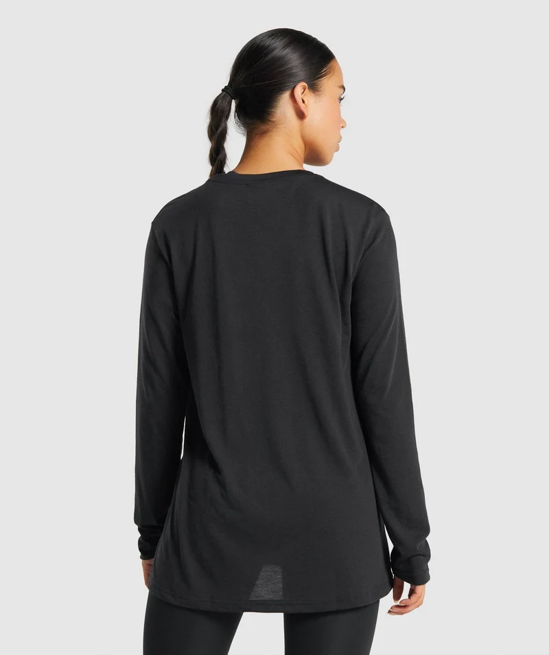 Gymshark Training Oversized Long Sleeve Top - Black