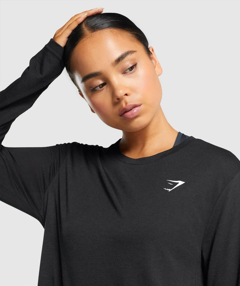 Gymshark Training Oversized Long Sleeve Top - Black