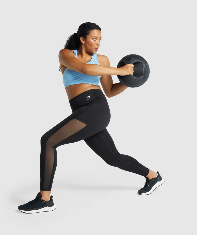 Gymshark Training Mesh Pocket Leggings - Black