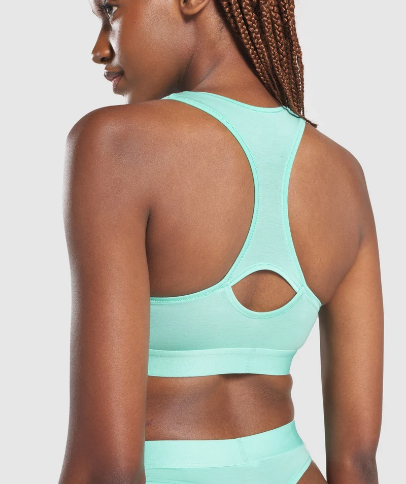 Gymshark Cotton Bralette - Light Green