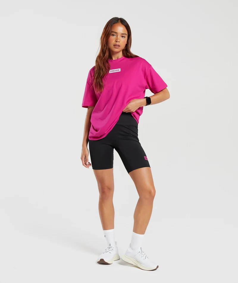 Gymshark Block Oversized T-Shirt - Bold Magenta