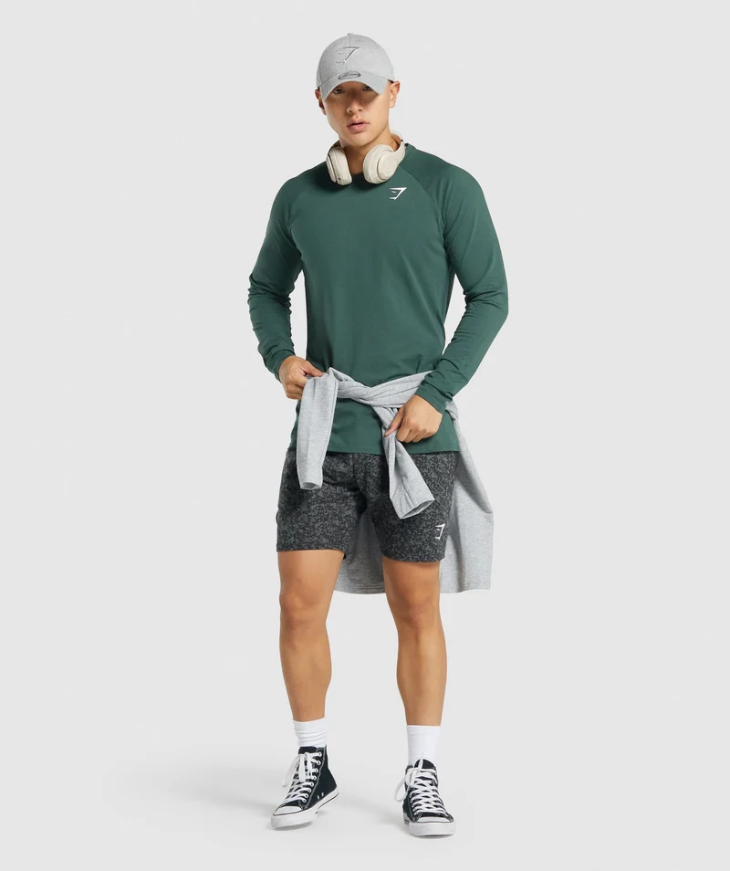 Gymshark Critical 2.0 Long Sleeve T-Shirt - Dark Green