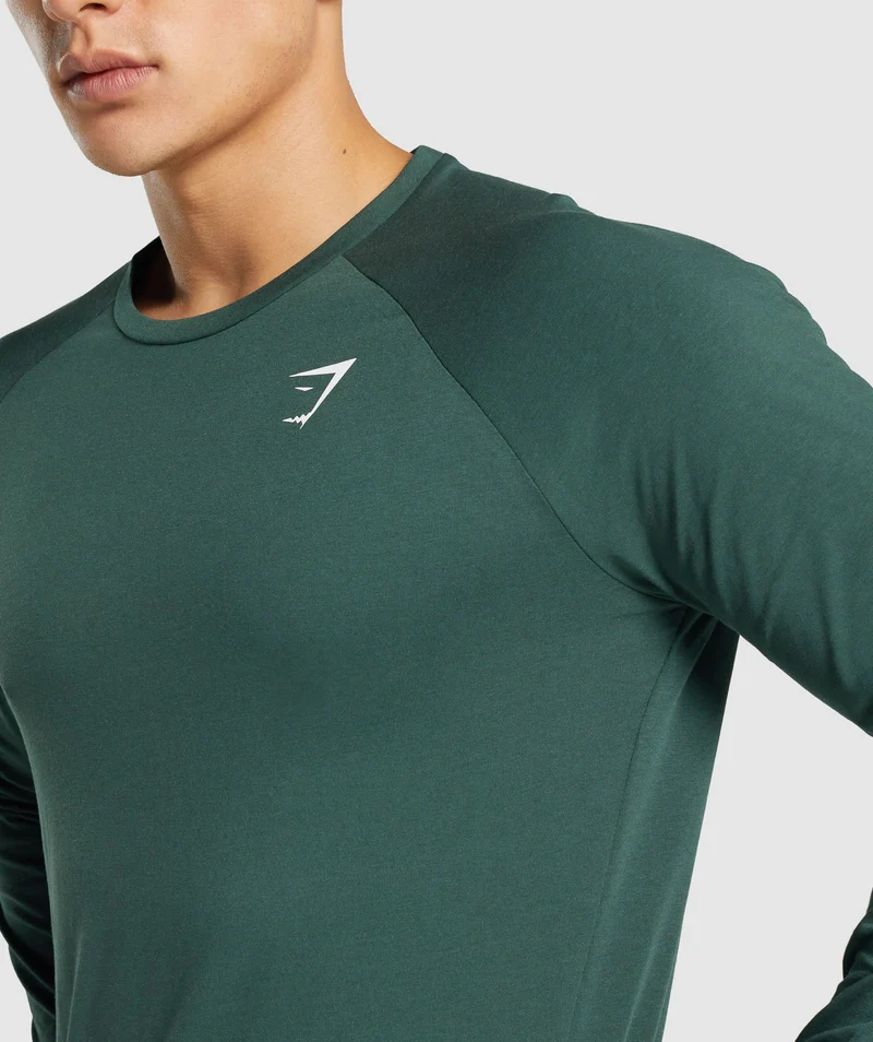 Gymshark Critical 2.0 Long Sleeve T-Shirt - Dark Green
