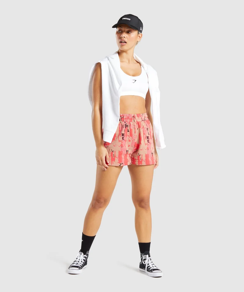 Gymshark Graphic Camo Shorts - Red Camo