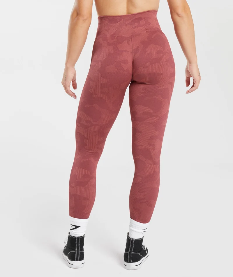 Gymshark Adapt Camo Seamless Leggings - Soft Berry/Sunbaked Pink