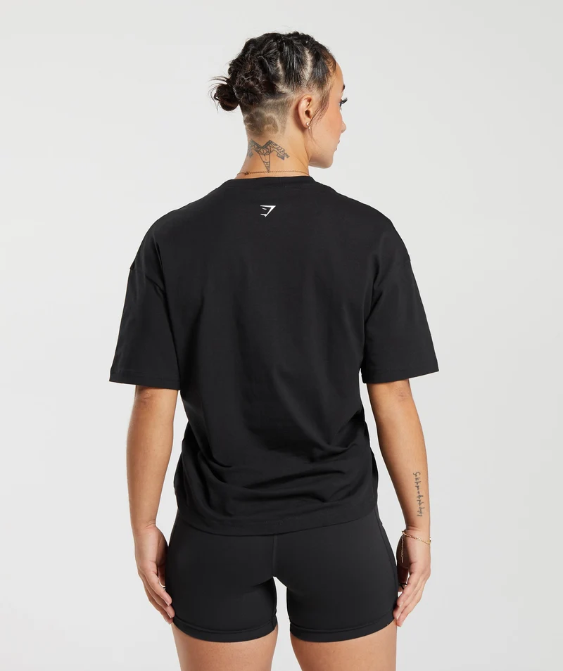 Gymshark Motorcross Oversized T-Shirt - Black