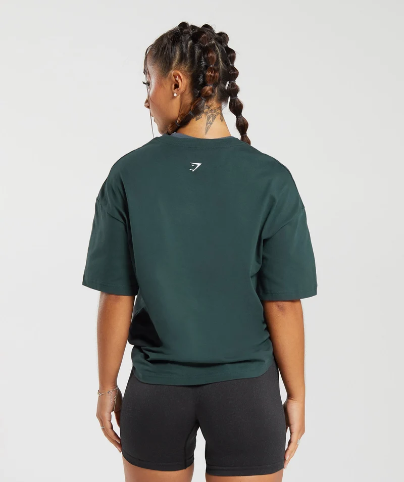 Gymshark Motorcross Oversized T-Shirt - Darkest Teal