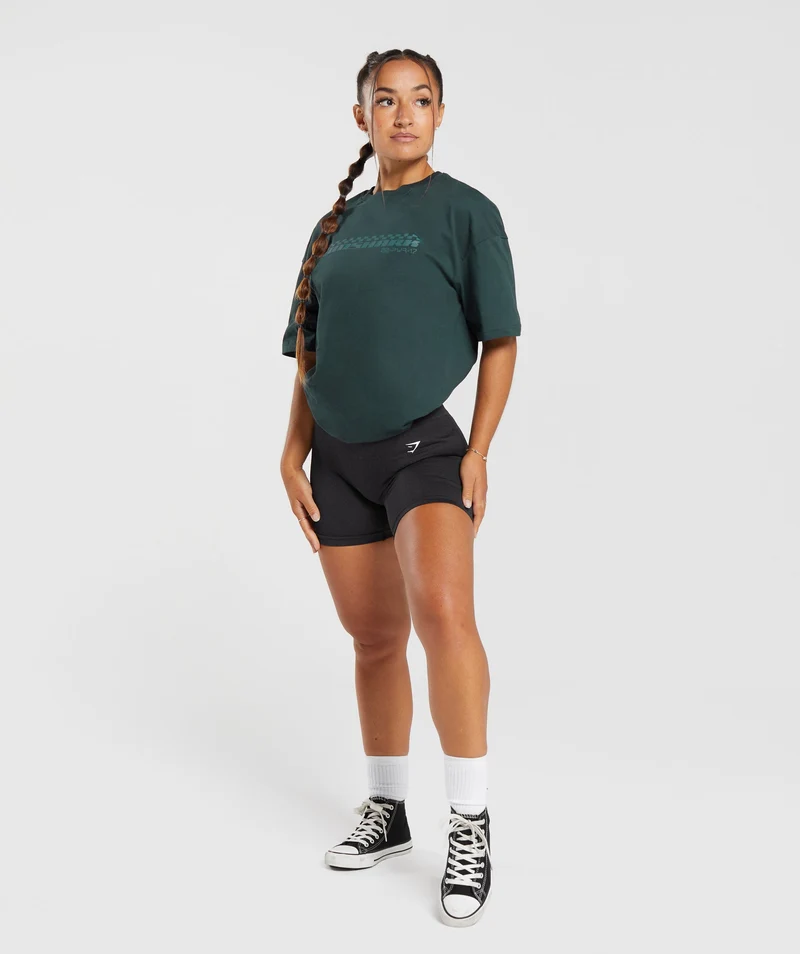 Gymshark Motorcross Oversized T-Shirt - Darkest Teal