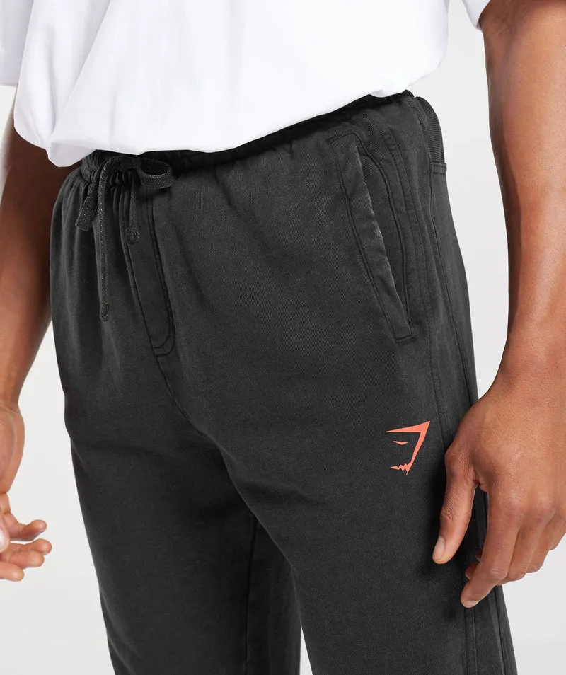 Gymshark Collegiate Joggers - Black/Acid Wash