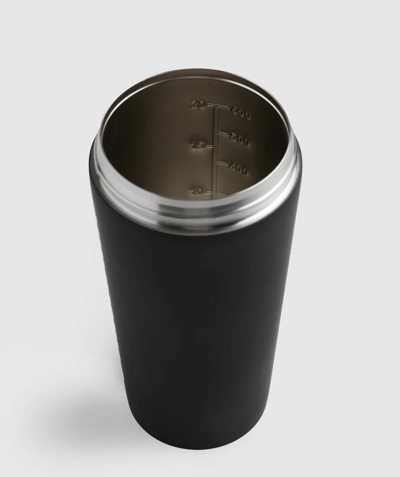 Gymshark Matte Metal Shaker Bottle - Black