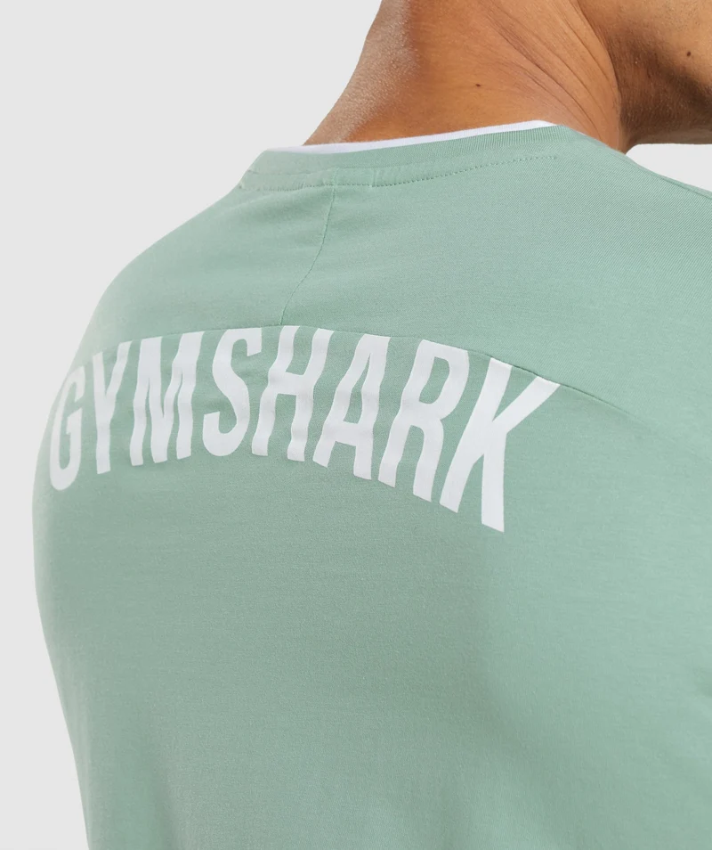 Gymshark Recess T-Shirt - Maya Blue/White