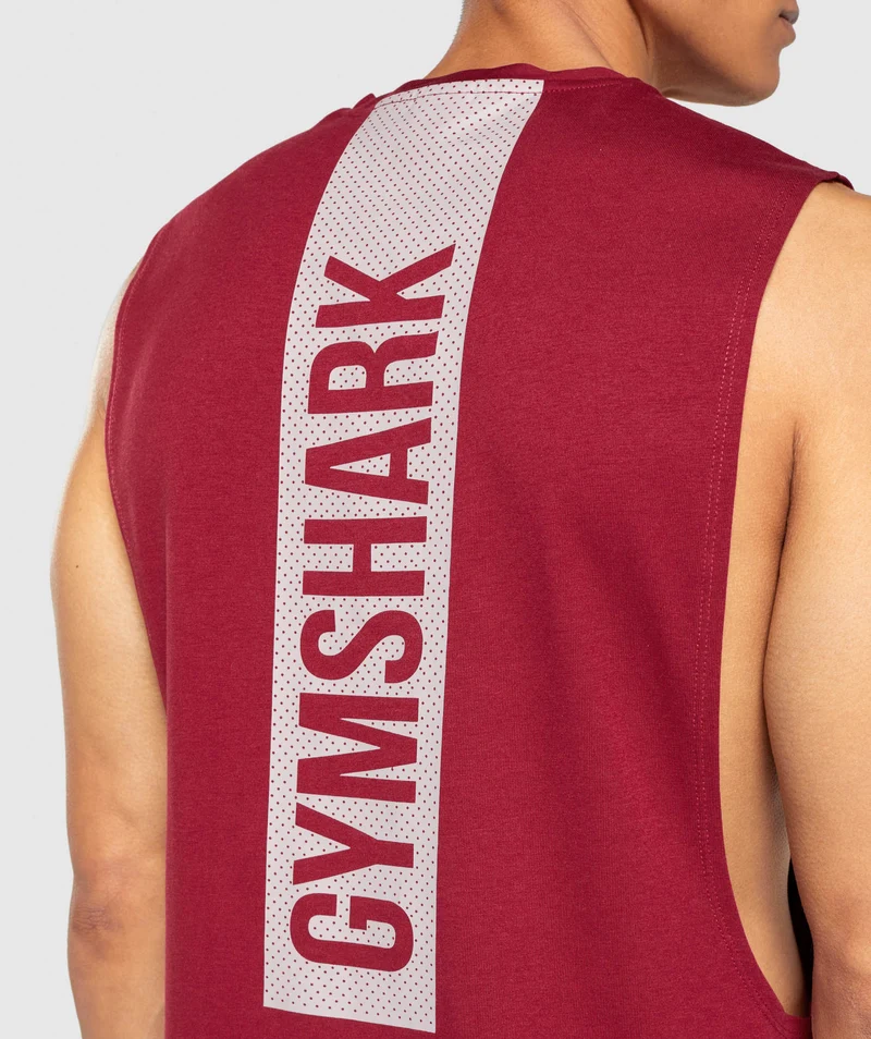 Gymshark Bold Drop Arm Tank - Burgundy