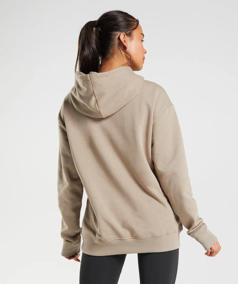 Gymshark Training Oversized Hoodie - Cement Brown