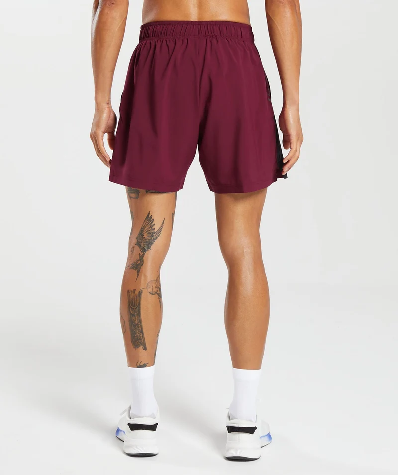 Gymshark Sport 7" Shorts - Plum Pink/Black