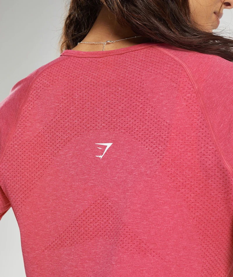 Gymshark Vital Light Long Sleeve Top - Bright Fuchsia Marl