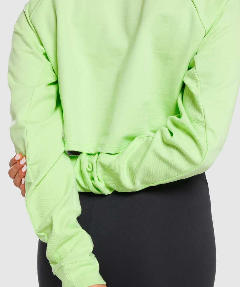Gymshark Training Cropped Sweater - Green