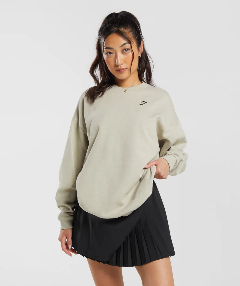 Gymshark Shark Attack Oversized Sweatshirt - Brown