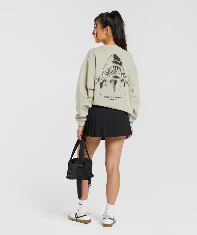 Gymshark Shark Attack Oversized Sweatshirt - Brown
