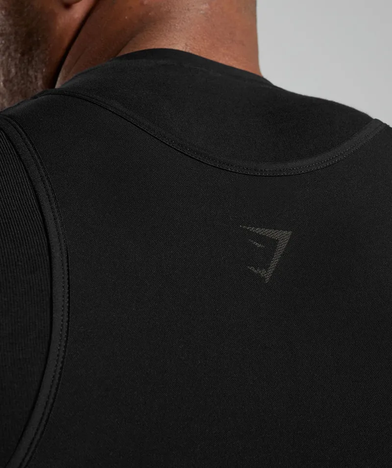 Gymshark Seamless Singlet - Black/Charcoal Grey