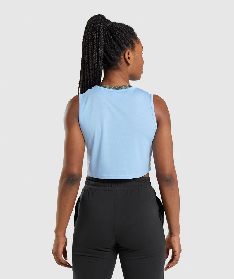 Gymshark Training Crop Tank - Moonstone Blue