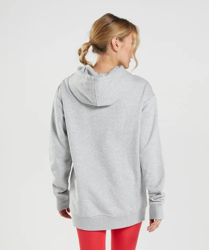 Gymshark Training Oversized Hoodie - Light Grey Marl