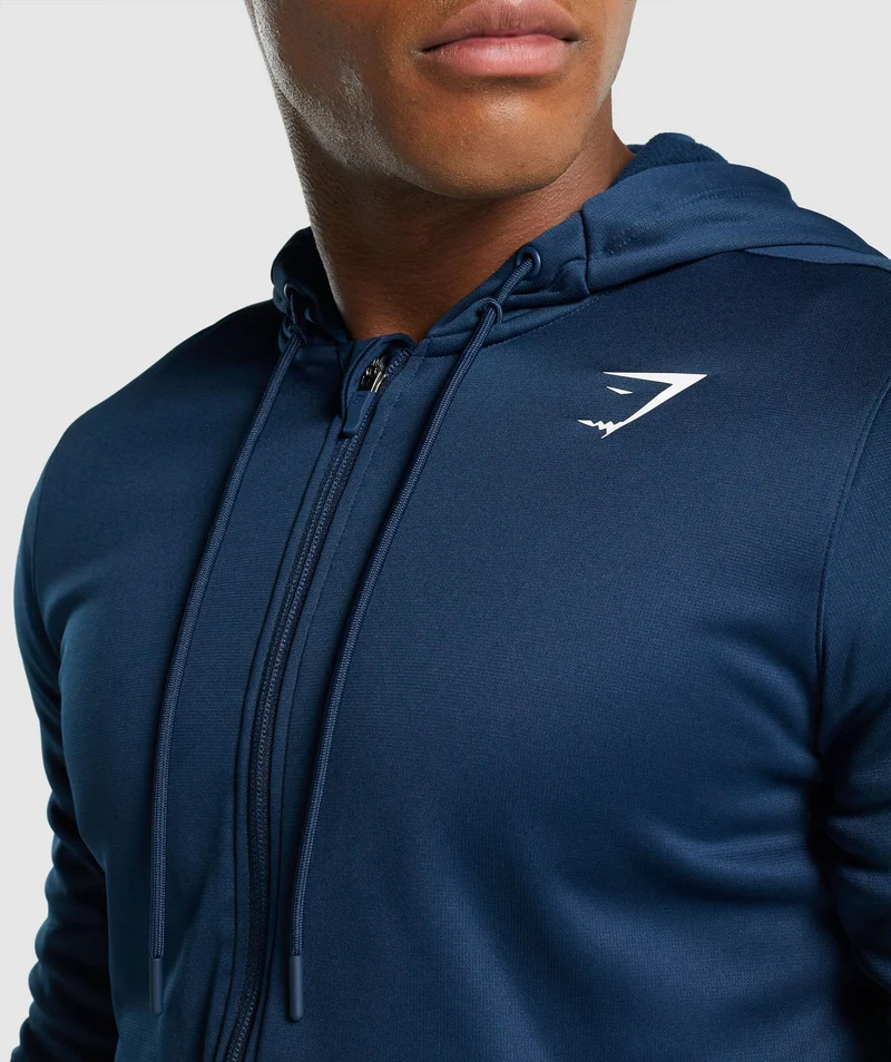 Gymshark Arrival Zip Up Hoodie - Navy