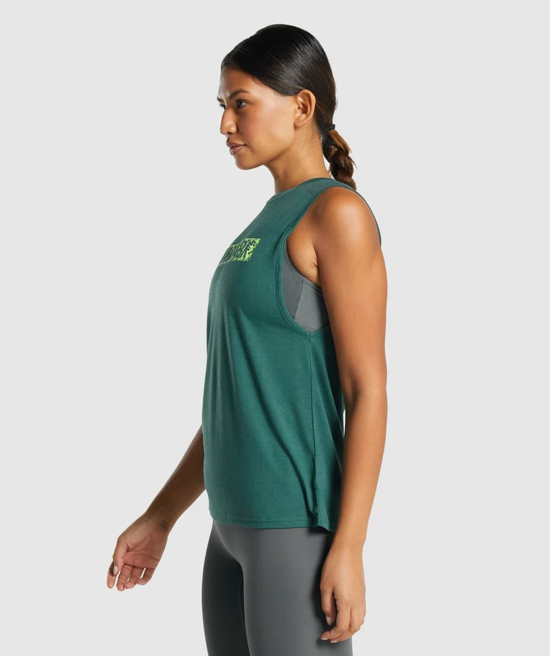 Gymshark Animal Graphic Infill Tank - Green