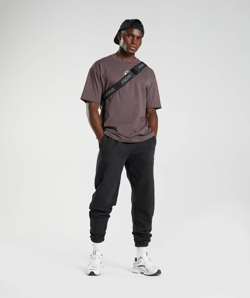 Gymshark GS10 Year Oversized T-Shirt - Chocolate Brown