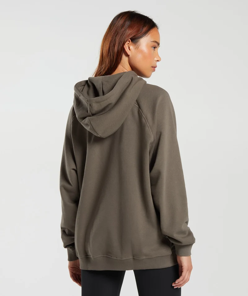 Gymshark Block Oversized Hoodie - Camo Brown