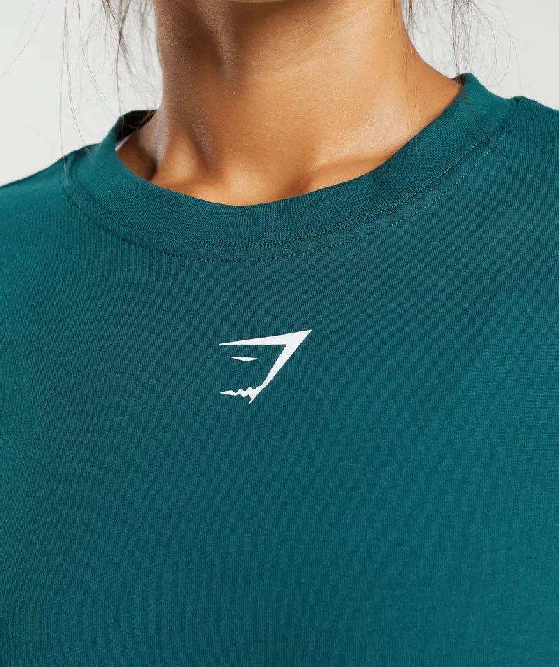 Gymshark Fraction Oversized T-Shirt - Deep Teal