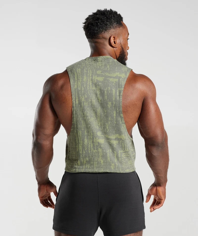 Gymshark React Drop Arm Tank - Dusk Green