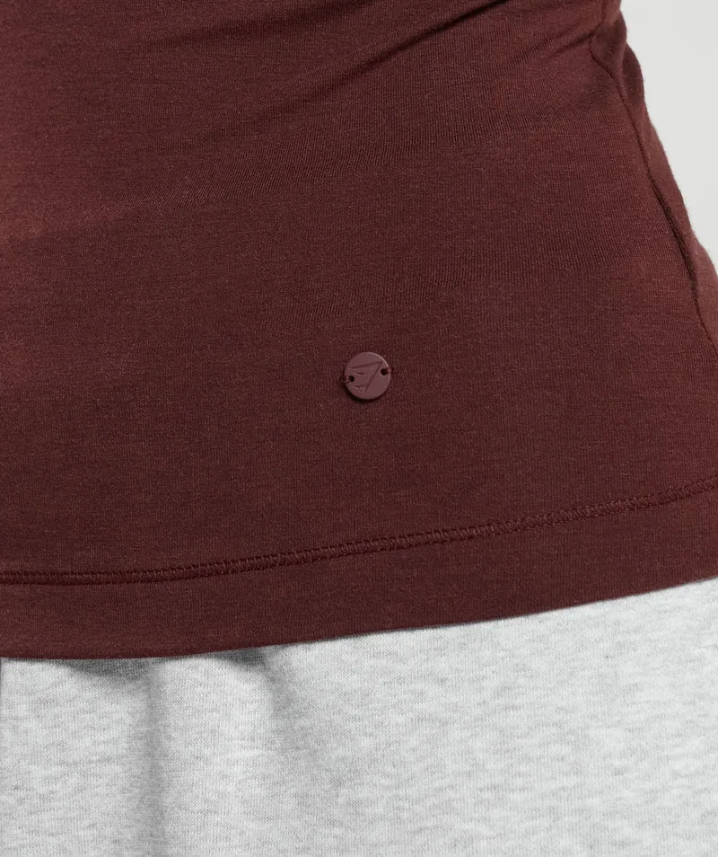 Gymshark Jersey Body Fit T-Shirt - Rich Maroon