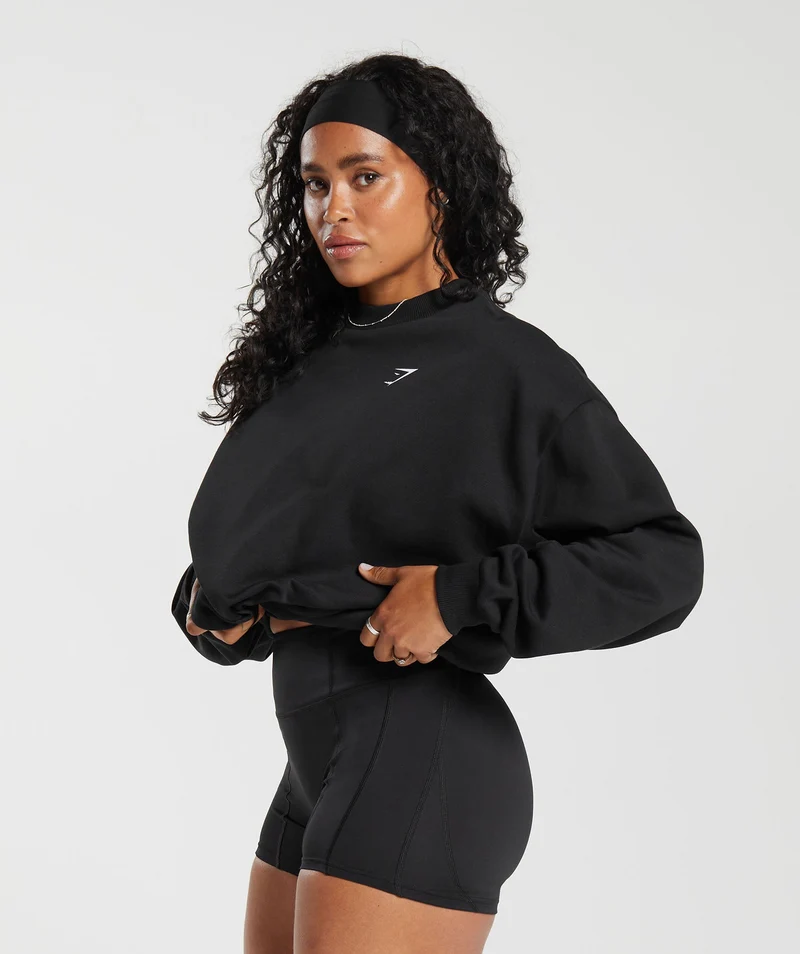 Gymshark Strength Department Graphic Oversized Sweatshirt - Black