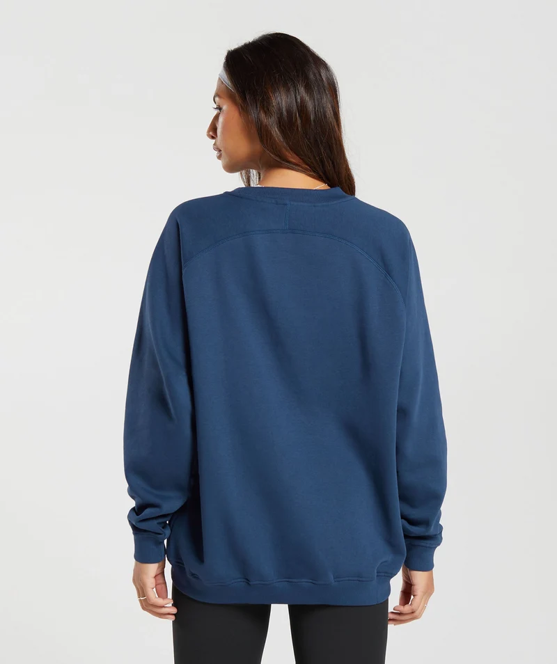 Gymshark Training Oversized Fleece Sweatshirt - Ash Blue