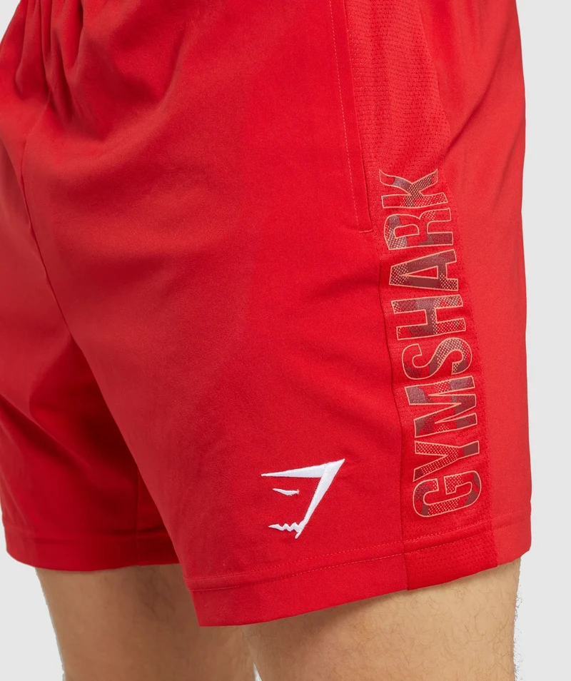 Gymshark Graphic Sport Shorts - Red