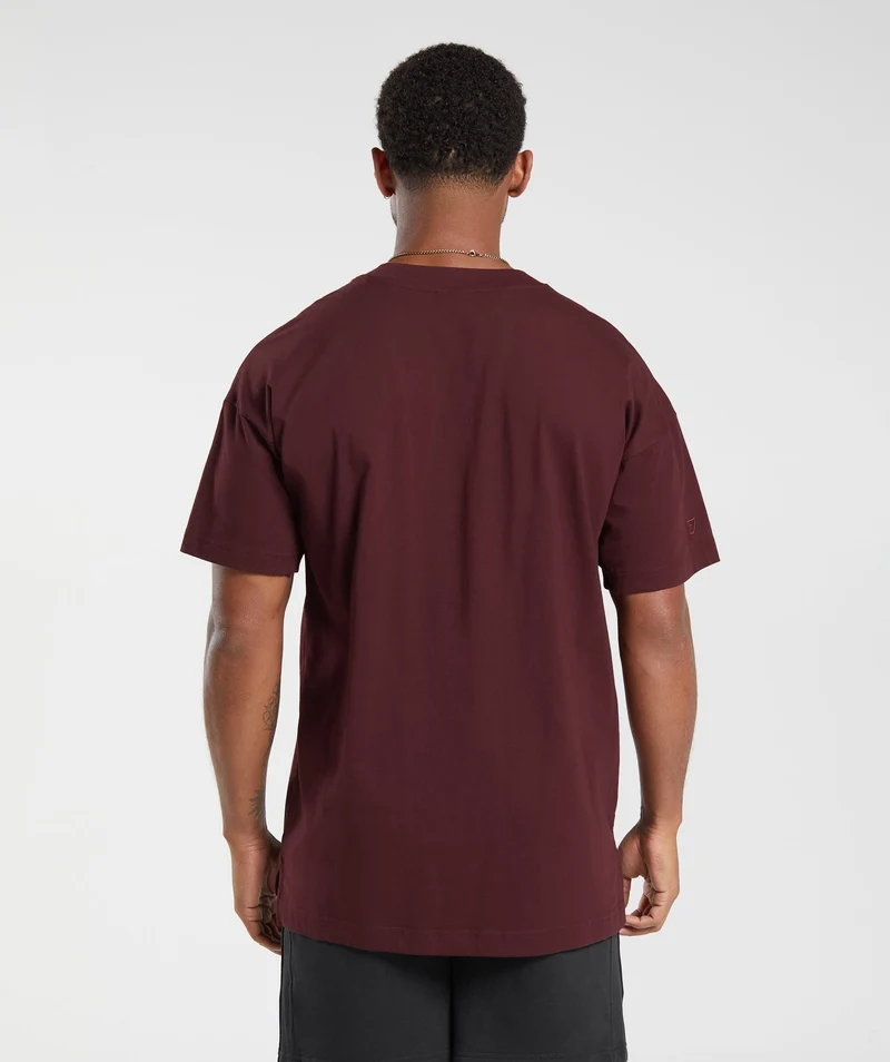 Gymshark Rest Day Essentials T-Shirt - Rich Maroon