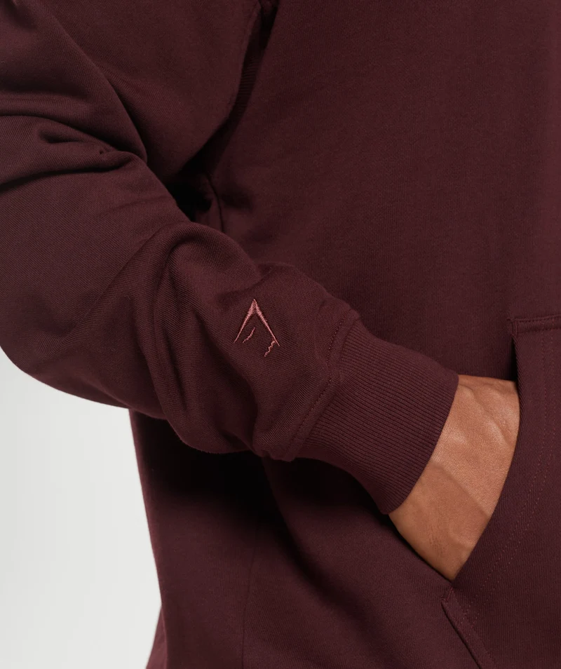 Gymshark Rest Day Essentials Hoodie - Rich Maroon