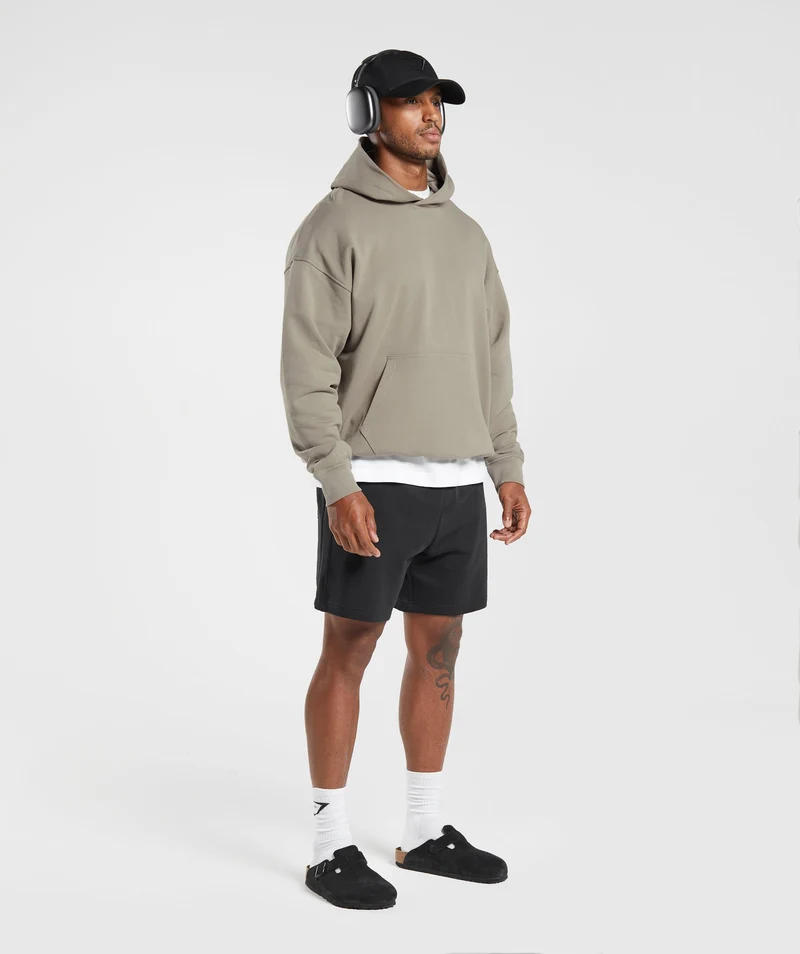 Gymshark Rest Day Essentials Hoodie - Linen Brown
