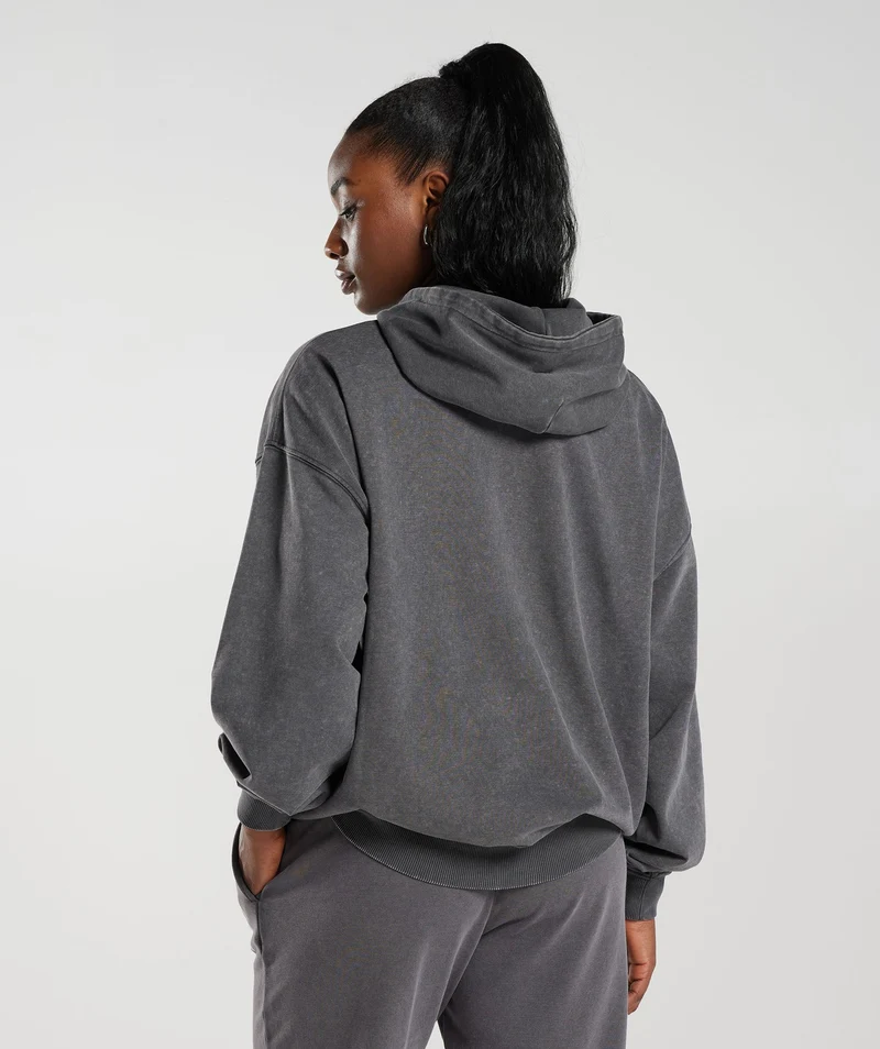 Gymshark Collegiate Oversized Hoodie - Silhouette Grey