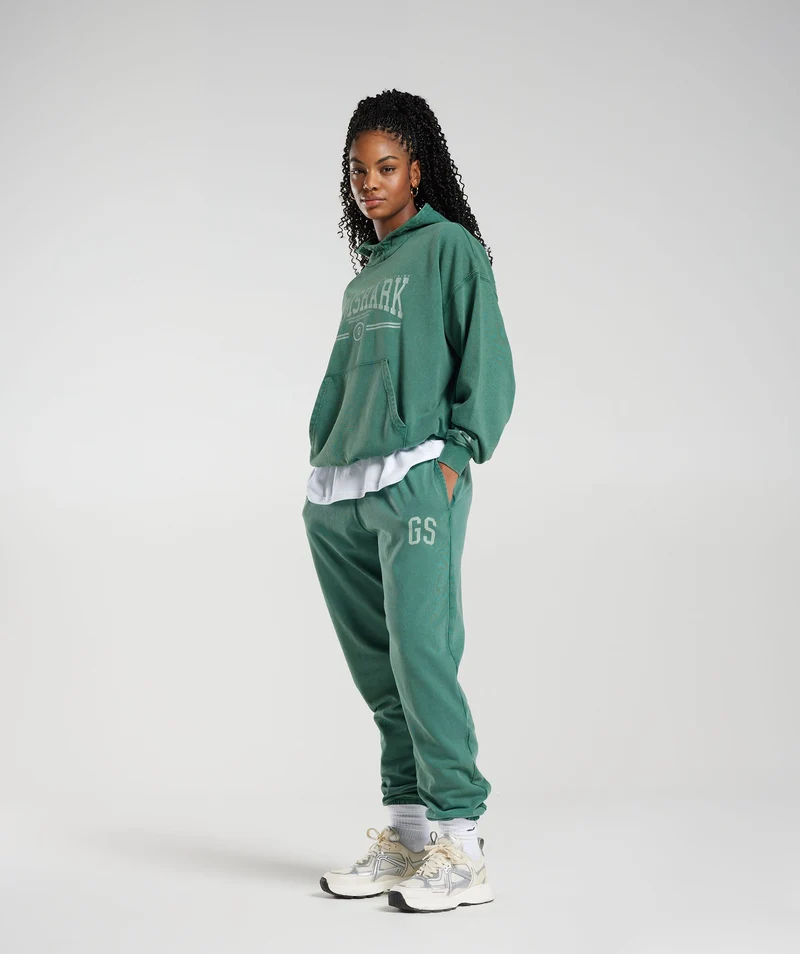 Gymshark Collegiate Oversized Hoodie - Ink Teal
