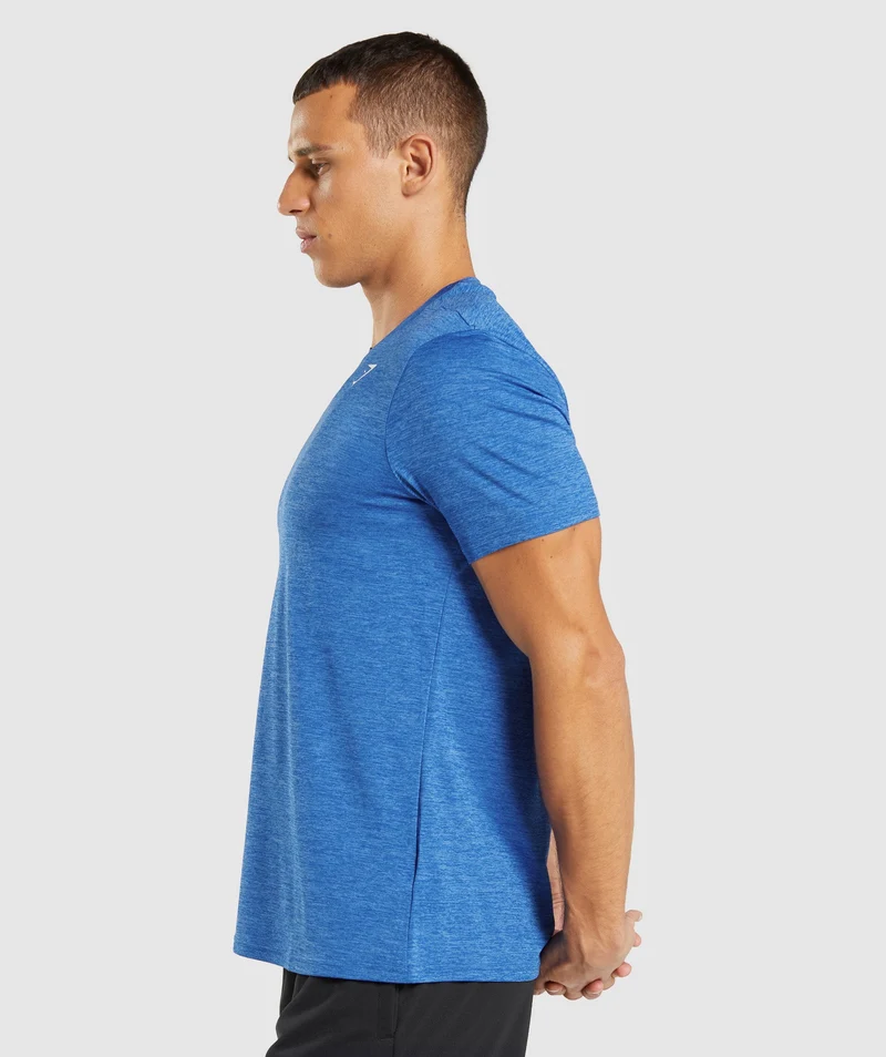 Gymshark Arrival Marl T-Shirt - Athletic Blue/Javelin Blue Marl