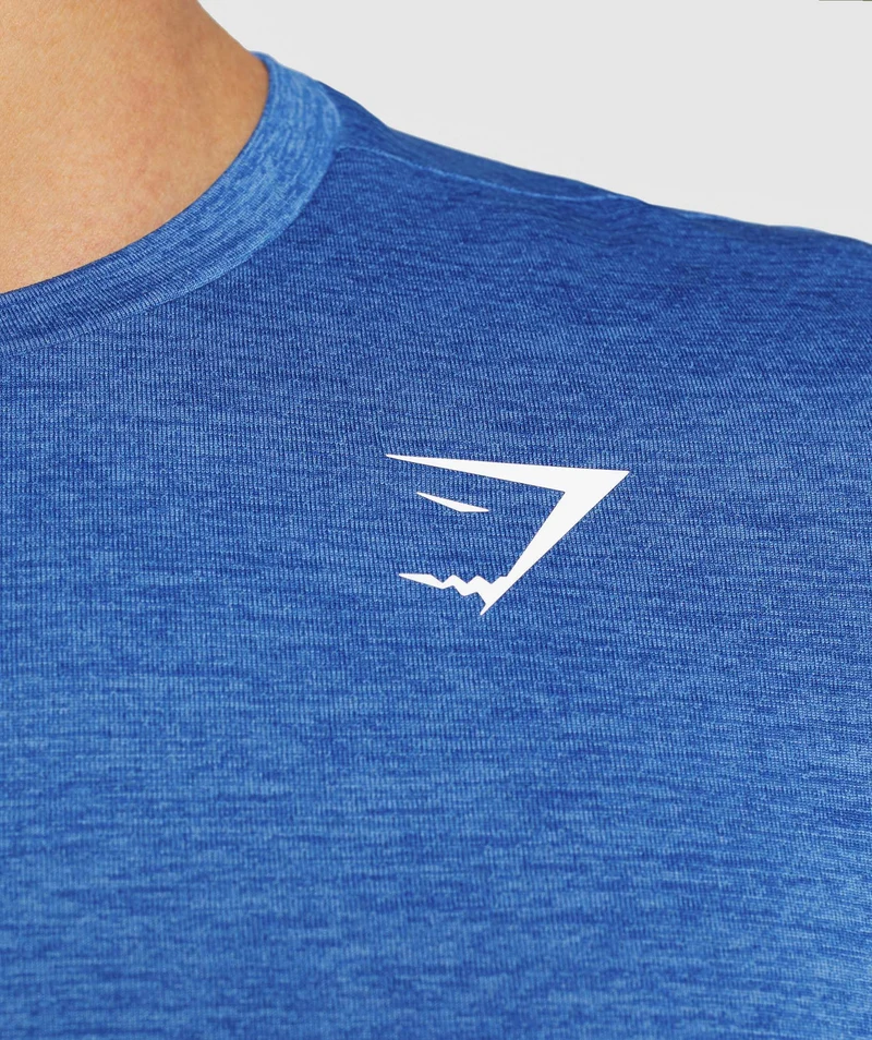 Gymshark Arrival Marl T-Shirt - Athletic Blue/Javelin Blue Marl