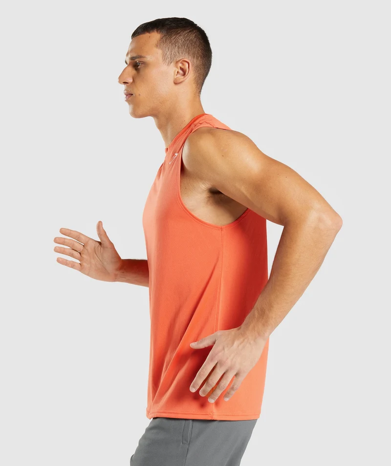 Gymshark Arrival Sleeveless Tee - Papaya Orange